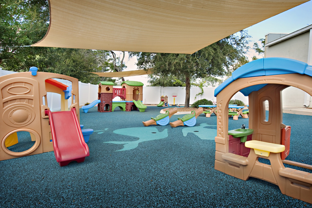 Toddler classroom - Padded playground Island Prep School facility